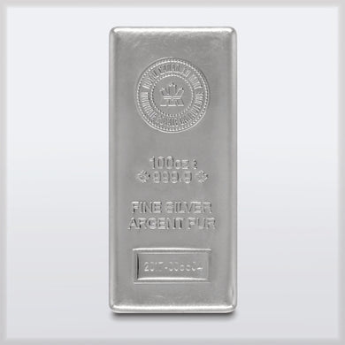 Silver (Ag) - Royal Canadian Mint - 100 troy ounce bar