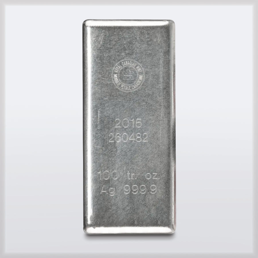 Buy Ultra High Purity 100 oz Silver Bars at RWMM