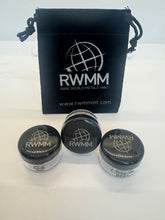 RWMM gallium jars with velvet logo bag