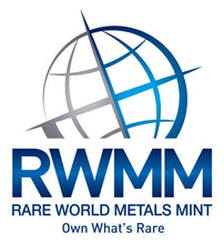 Rare World Metals Mint logo with tagline