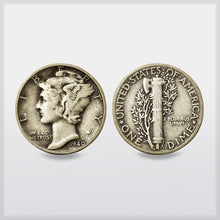Silver (Ag) - 1916-1945 Mercury Dime - 0.0723 troy ounces