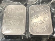 Rhodium 1 troy ounce bar - Cohen Mint - @RWMM