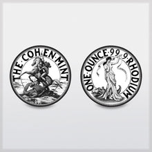 Cohen Mint 1 troy ounce rhodium coin graphic
