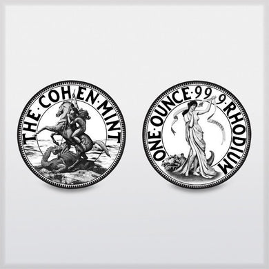 Cohen Mint 1 troy ounce rhodium coin graphic