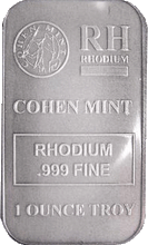Cohen Mint 1 troy ounce rhodium bar @RWMM