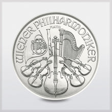 Austrian Philharmonic platinum 1/25 ounce - obverse