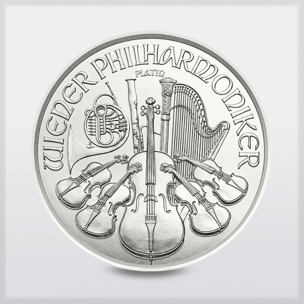 Austrian Philharmonic platinum 1/25 ounce - obverse