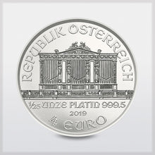 Austrian Philharmonic platinum 1/25 ounce - reverse